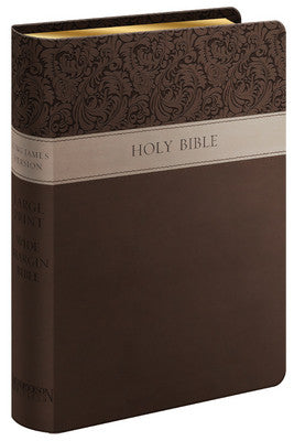 KJV Large Print Wide Margin Reference Bible-Brown
