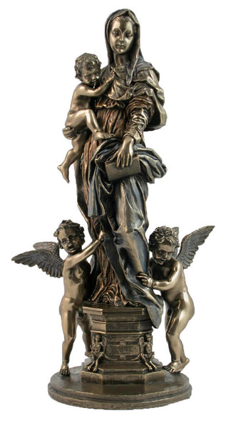Madonna & Child with Harpies Statue 14"