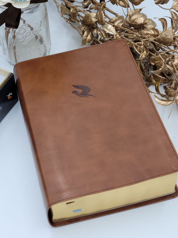 NKJV Spirit-Filled Life Bible (Third Edition) -Brown Leathersoft with Dove