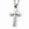4 Inch Giant Size Stainless Steel 3-Layer Cross Pendant