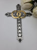 Pewter Marriage Wall Cross- " God Bless This Union"