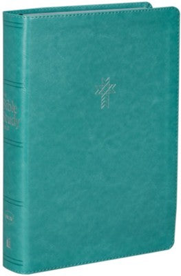 NKJV The Bible Study Bible, Comfort Print--soft leather-look, turquoise