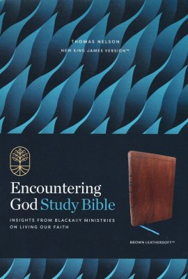 NKJV Encountering God Study Bible, Comfort Print--soft leather-look, brown