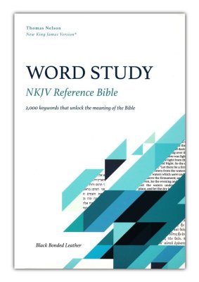 NKJV Word Study Reference Bible, Comfort Print--soft leather-look, brown (Indexed)