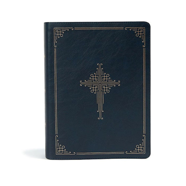 Ancient Faith Study Bible-Navy LeatherTouch CSB