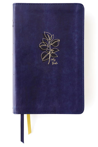 NIV Women's Devotional Bible, Comfort Print--soft leather look, navy