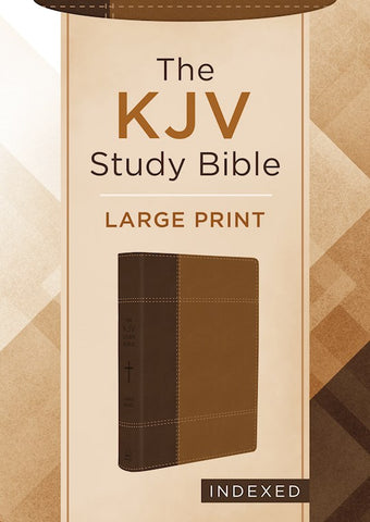 KJV Large-Print Study Bible--imitaion leather, copper (indexed)