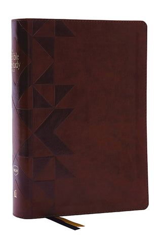NKJV The Bible Study Bible, Comfort Print--soft leather-look, brown