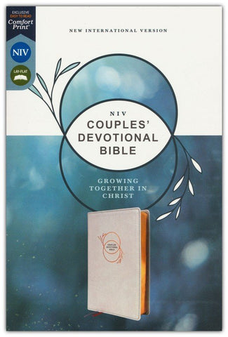 NIV Couples' Devotional Bible (Comfort Print)-Stone Leathersoft