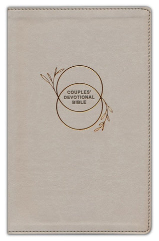 NIV Couples' Devotional Bible (Comfort Print)-Stone Leathersoft