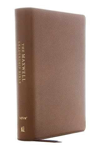 NIV Maxwell Leadership Bible (Third Edition) (Comfort Print)-Brown Genuine Leather Third Edition