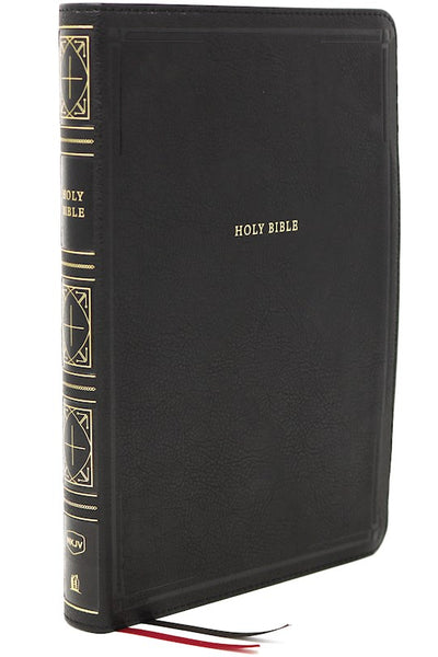 NKJV Thinline Bible/Giant Print (Comfort Print)-Black Leathersoft Indexed Holy Bible, New King James Version