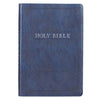 KJV Large Print Thinline Bible-Navy LuxLeather Indexed