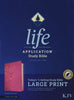KJV Life Application Study Bible, Third Edition, Large Print, LeatherLike, Peony Pink