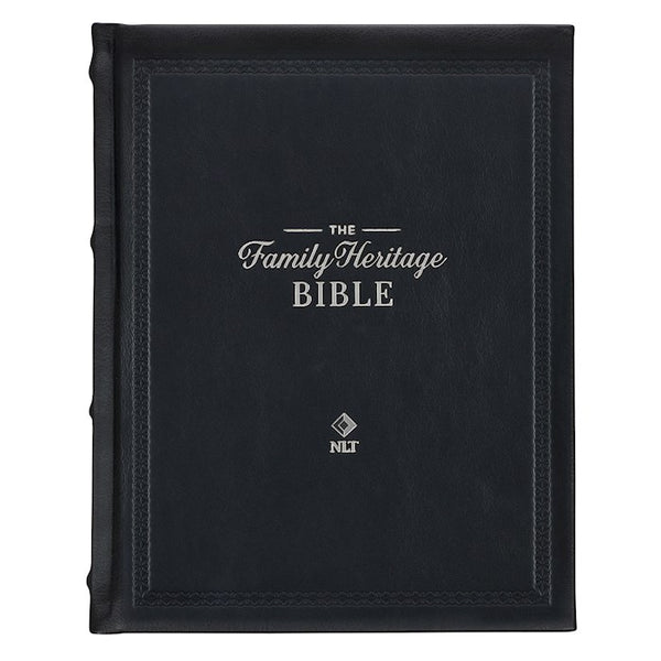 NLT Family Heritage Bible-Black Hardcover Full-Grain Leather