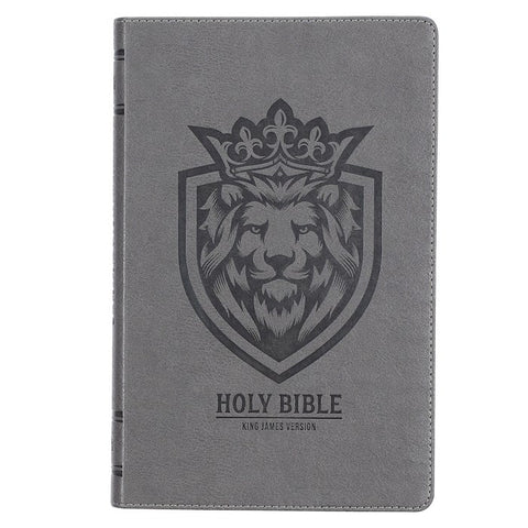 KJV Gift Edition Bible-Grey Faux Leather ~WAS $18.99 NOW