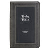 KJV Giant Print Bible-Gray/Black LuxLeather