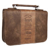 Trust In The Lord Two-Tone Brown Classic Faux Leather Book Cover - Proverbs 3:5