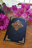Antiqued Brass and Red accents Leather Bible - Choice of KJV or NKJV Compact Edition