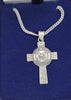 Sterling Silver Coast Guard Cross Pendant 24" Chain