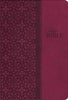 KJV Large Print Study Bible (Second Edition)-Cranberry LeatherSoft Indexed