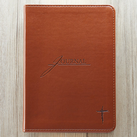 Journal with Cross-Brown - Limited Quantities Available