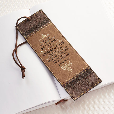 Bookmark "Be Strong and Courageous" Luxleather