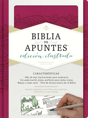 Spanish Biblia de Apuntes Journaling Bible-Pink