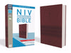 NIV Value Thinline Bible Large Print Burgundy Imitation Leather with Cross