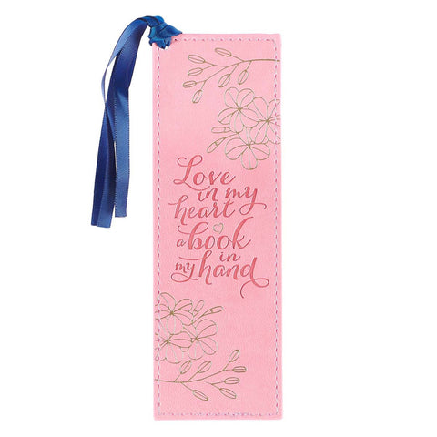 Bookmark "Love in my heart, a book in my hand"