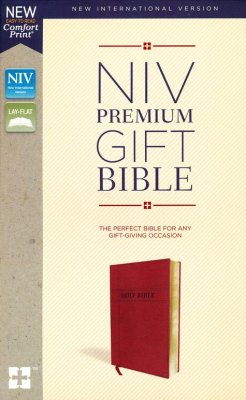 NIV Gift Bible (Comfort Print)-Burgundy Leathersoft~2 choices-Indexed or Non-Indexed