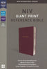 NIV Giant Print Reference Leather-look Bible-Burgundy