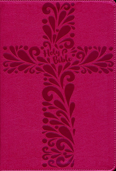 NIV Bible for Kids Large Print-Pink with Cross