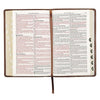 KJV Holy Bible-Brown LuxLeather with Filigree Border Indexed