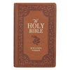 KJV Holy Bible Giant Print Brown with Floral Border