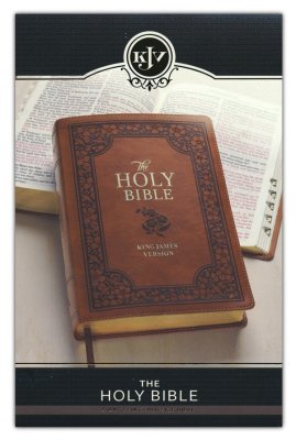 KJV Holy Bible Giant Print Brown with Floral Border