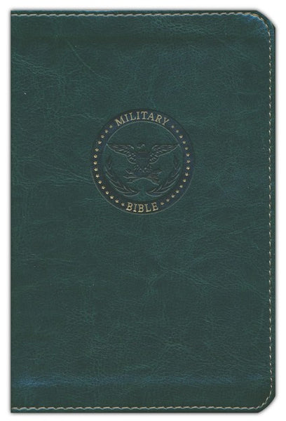 Military Compact Bible, Green LeatherTouch for Soldiers CSB