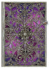 Silver Filigree Lined Journal Choice of Aubergine Purple or Esmeralda Green