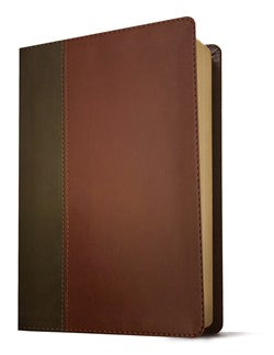 KJV Giant-Print Personal-Size Bible, Filament Enabled Edition--soft leather-look, brown/mahogany