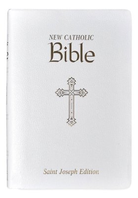 NCB St. Joseph New Catholic Bible Personal Size-White Bonded Leather