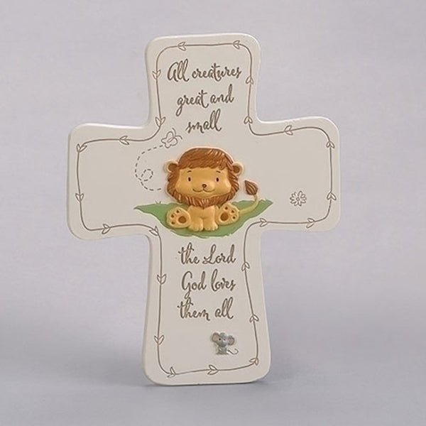 Wall Cross-All Creatures Great And Small (7.25")