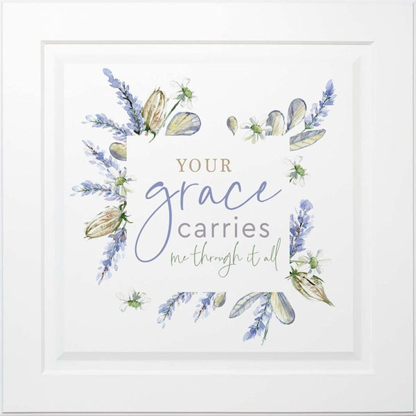 Wall Decor-Lavender Collection-Your Grace Carries Us Through (24 x 24)