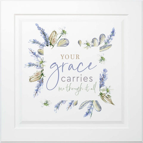 Wall Decor-Lavender Collection-Your Grace Carries Us Through (24 x 24)