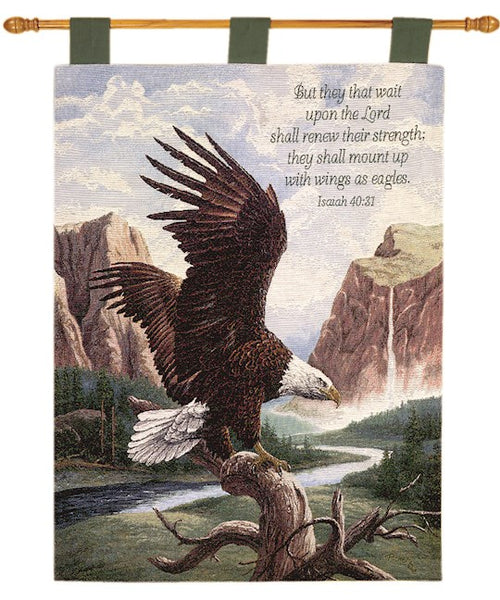 Wall Hanging-Freedom Eagle w/Verse (26" x 36")