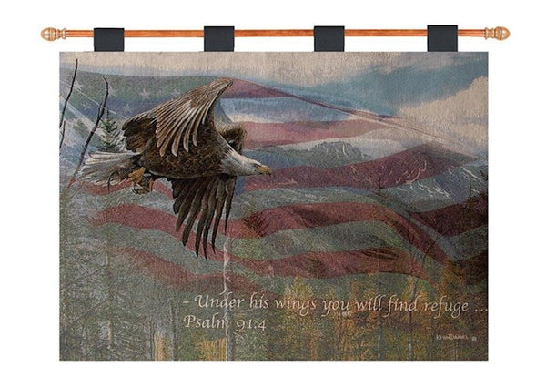 Wall Hanging-May Freedom Forever Fly-Tapestry (36" x 26")