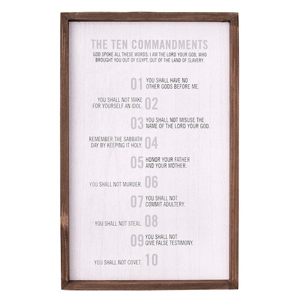 Wall Plaque-The Ten Commandments (11 x 17)