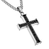 Black Iron Cross Necklace John 3:16 "For God So Loved The World"