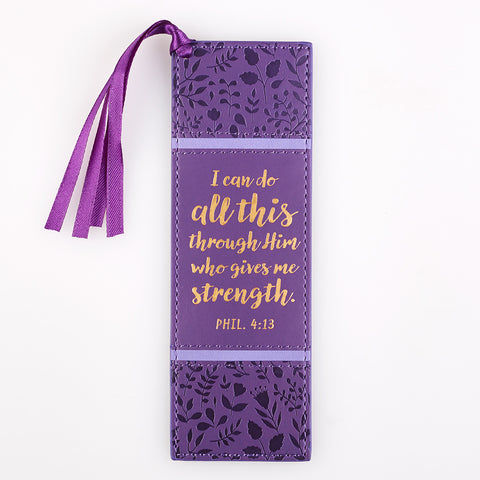 Bookmark Positively Purple/I Can Do All This - Philippians 4:13