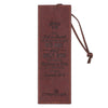 John 3:16 Two-Tone Brown Faux Leather Bookmark With Cross
