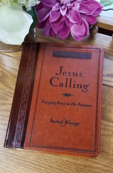 Jesus Calling Devotional Large Print Edition - Caramel Brown